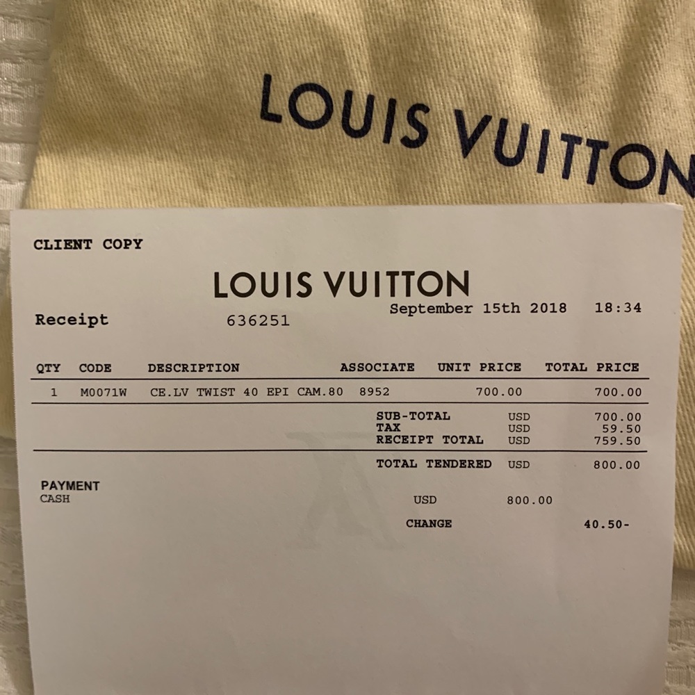 AUTHENTIC Louis Vuitton Belt. Only worn once - Picture 3 of 6